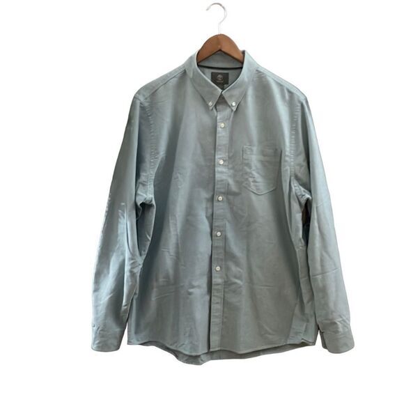 Timberland Mens Green Turquoise Long Sleeve Shirt Size Large - Picture 1 of 6